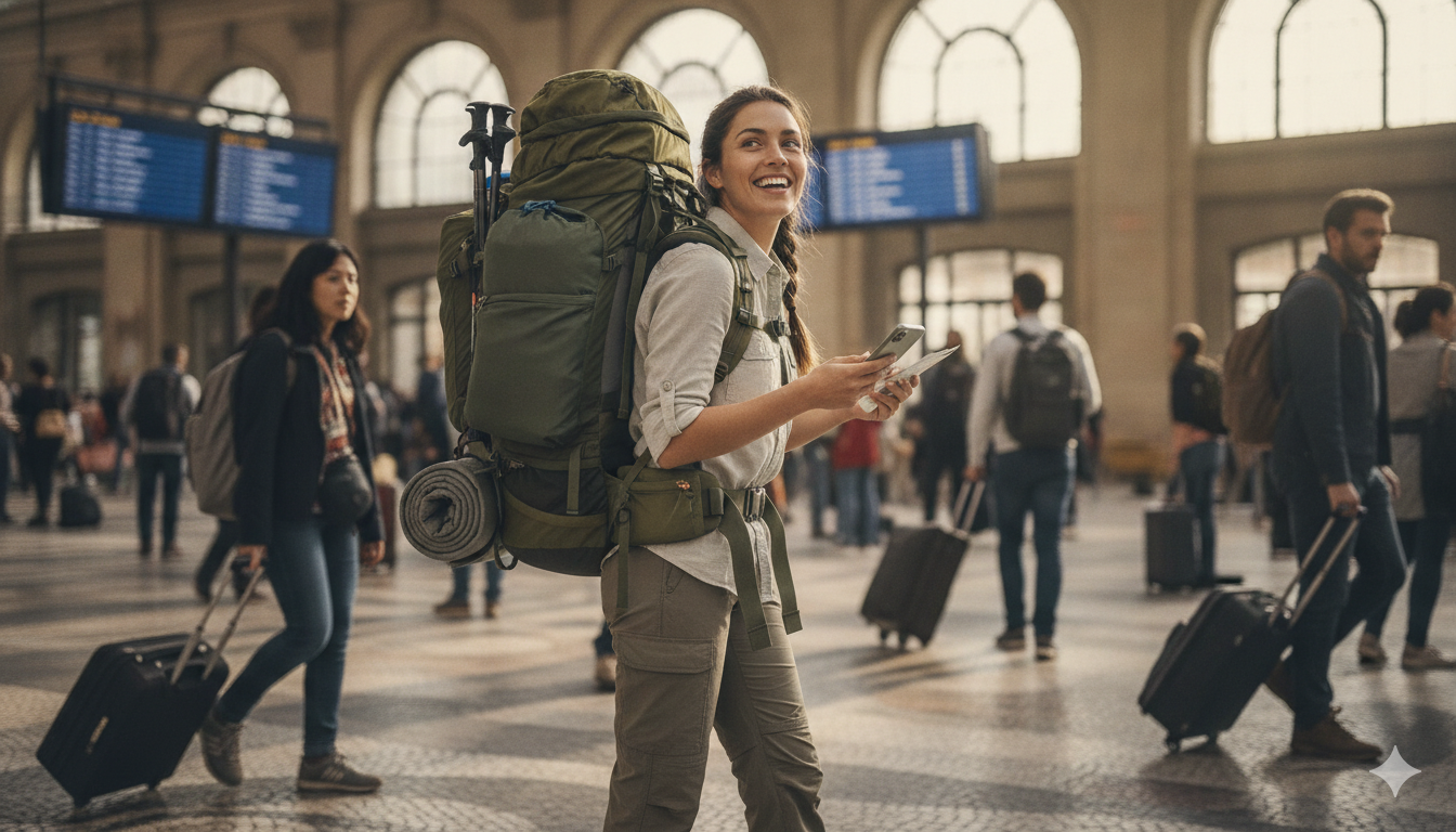 backpack and travel