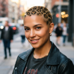 cheetah print buzz cut