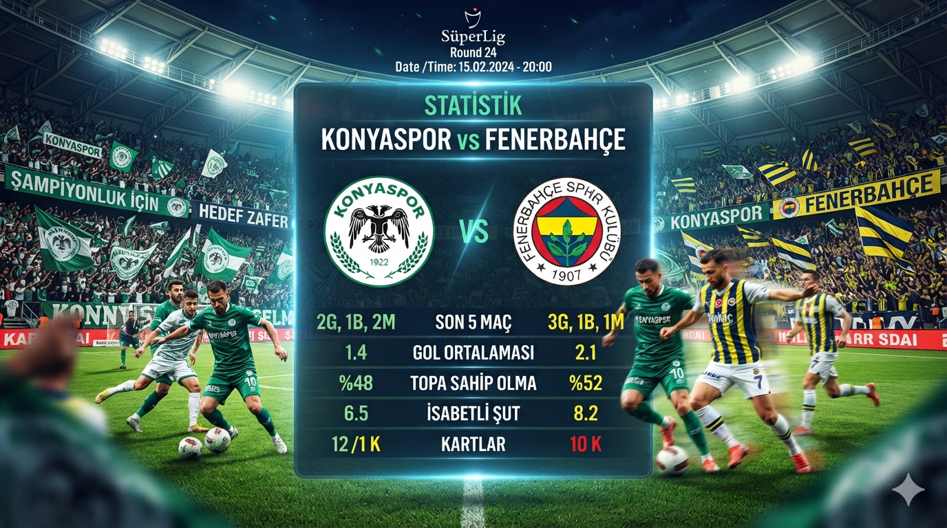 statistik konyaspor vs fenerbahçe